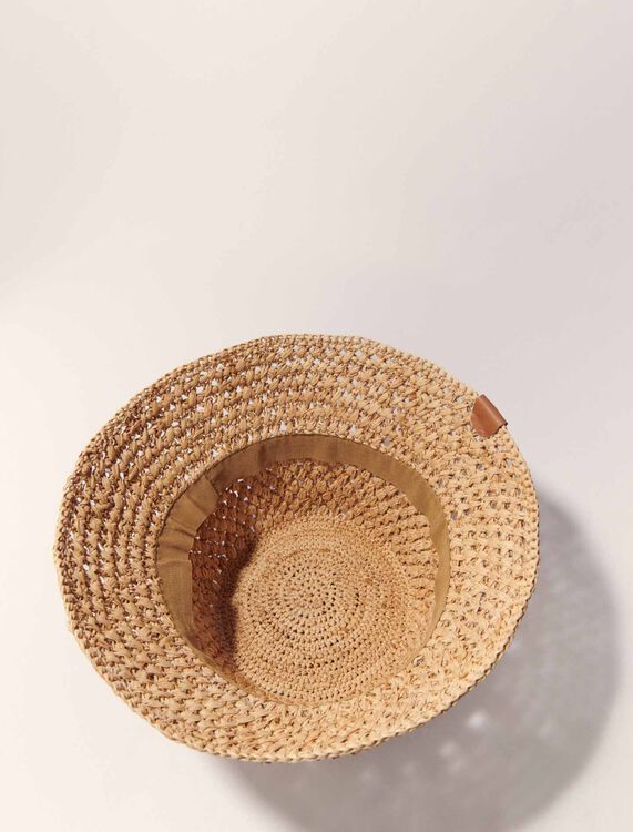 Crochet raffia bucket hat -  - MAJE