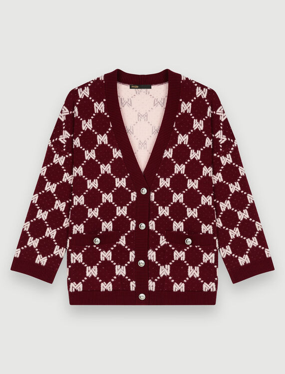 Jacquard knit cardigan - Cardigans & Sweaters - MAJE