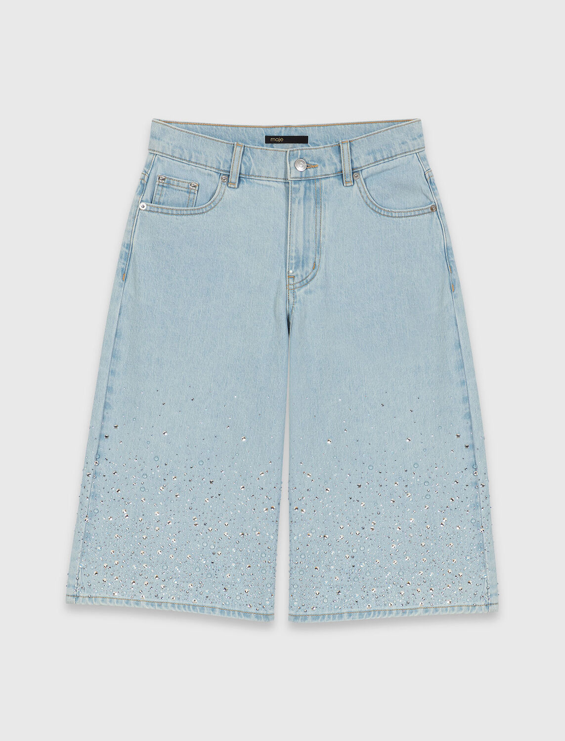 Rhinestone Bermuda shorts - Skirts & Shorts - MAJE