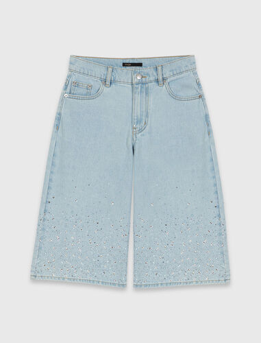 Rhinestone Bermuda shorts : Skirts & Shorts color Blue Sky