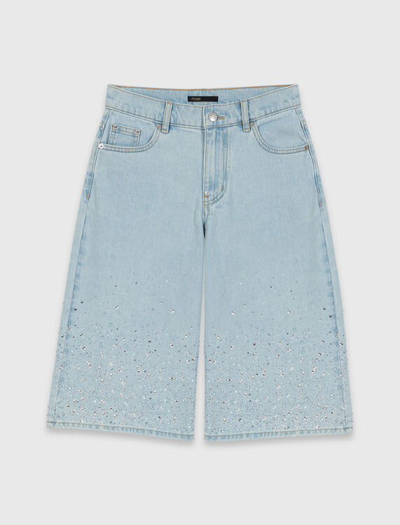 Rhinestone Bermuda shorts - Skirts & Shorts - MAJE