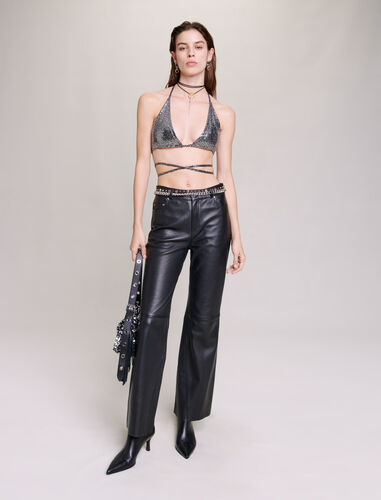Glitter triangle top : Tops color Silver