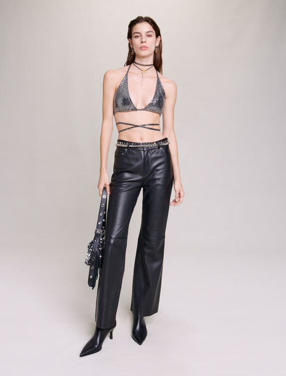 Glitter triangle top - Tops - MAJE