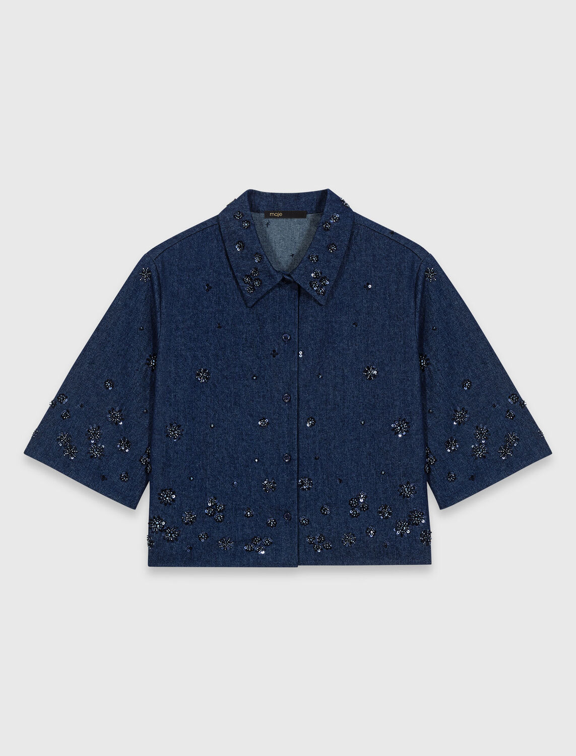 maje : Shirts 顏色 深蓝色/NAVY
