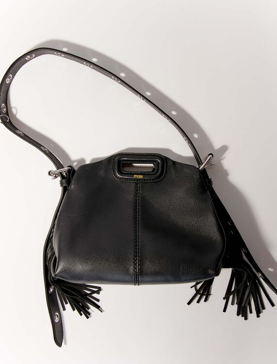 Plain leather mini Miss M bag -  - MAJE