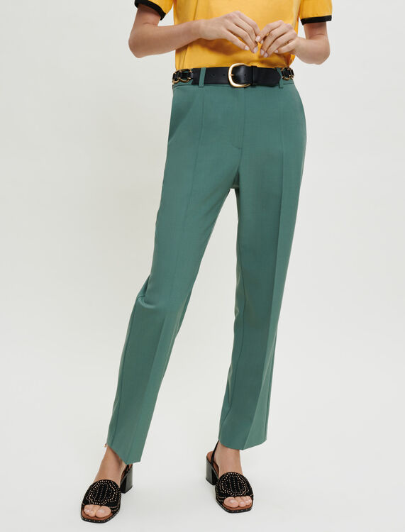 Straight-cut tailored trousers -  - MAJE