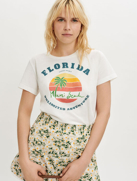 Silkscreen-printed FLORIDA T-shirt - View All - MAJE