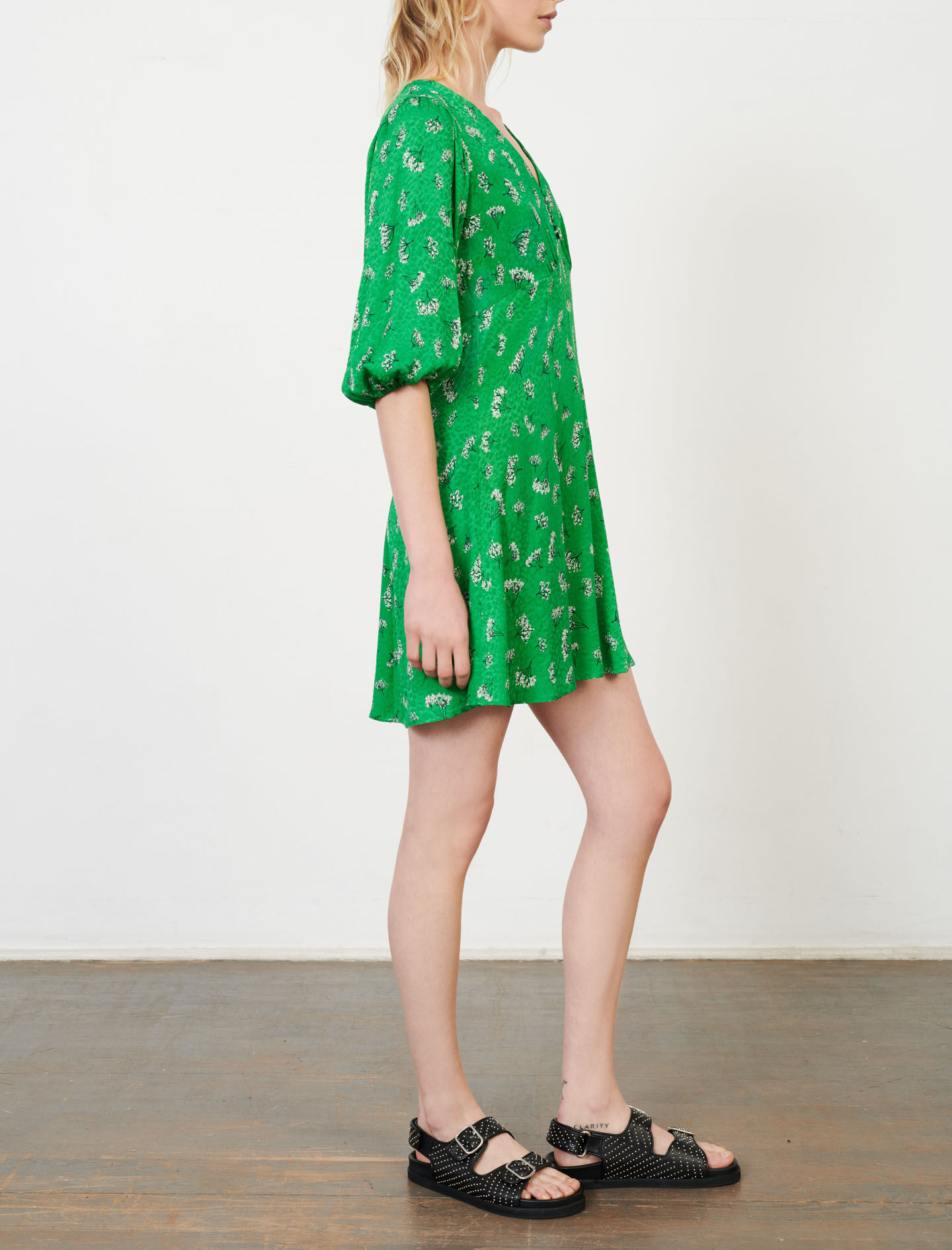 printed jacquard dress