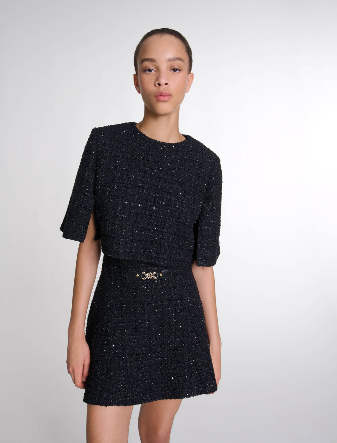 Tweed 2-in-1 short dress : Fall-Winter Collection color 