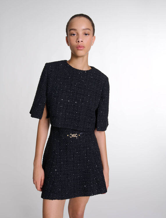 Tweed 2-in-1 short dress - Fall-Winter Collection - MAJE