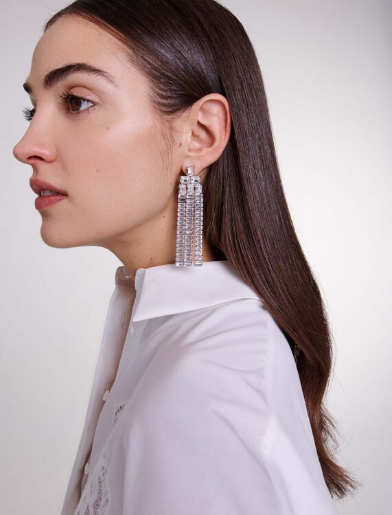 Cascade diamanté earrings - Fall-Winter Collection - MAJE