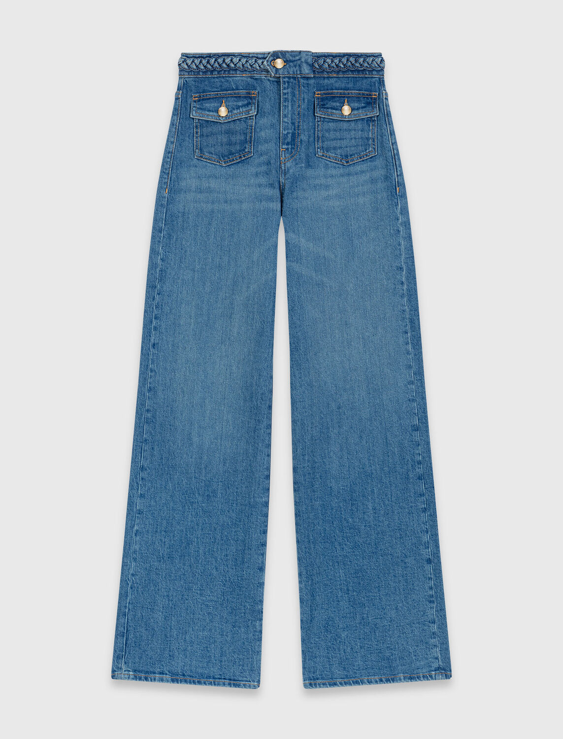 Braided flared jeans - Trousers & Jeans - MAJE