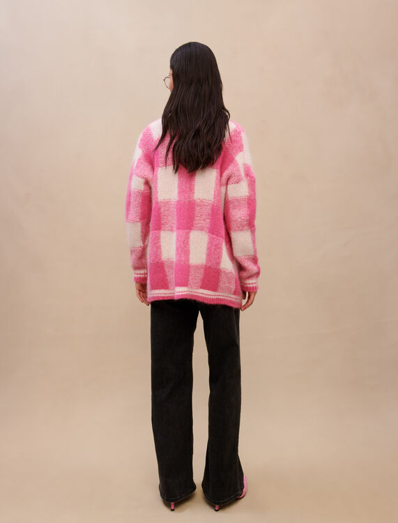 Checked jacquard cardigan : Cardigans & Sweaters color 