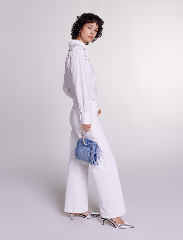 Wide-leg jeans : Trousers & Jeans color White