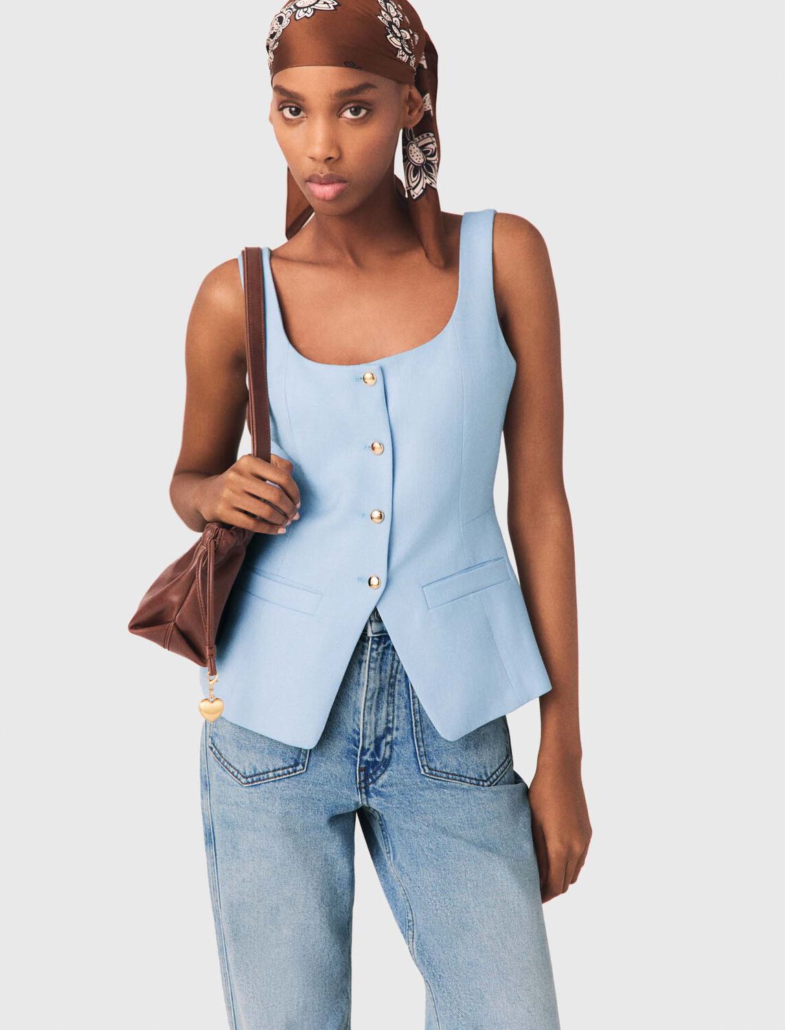 maje : Tops 顏色 天蓝色/BLUE SKY