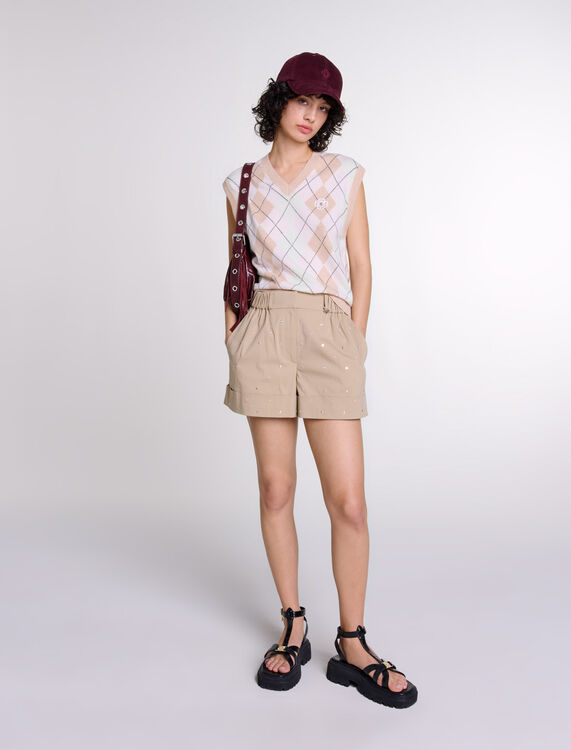 Sleeveless wool blend jumper : Fall-Winter Collection color Beige