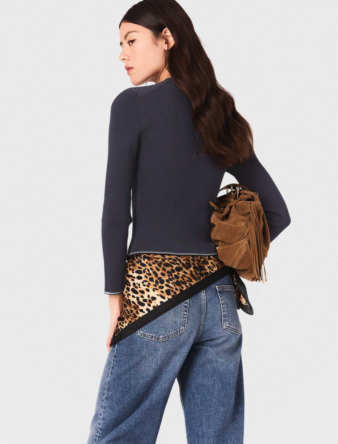 Ribbed knit cardigan - Sweaters & Cardigans - MAJE