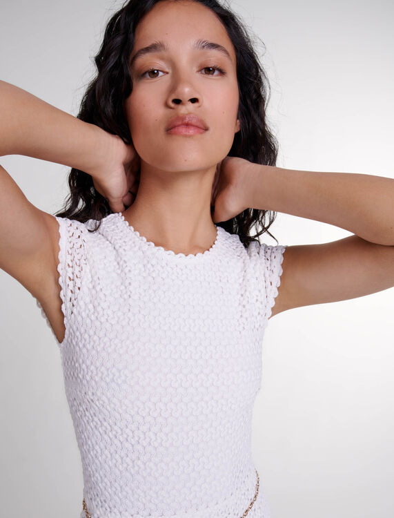 Crochet-knit maxi dress - Dresses - MAJE