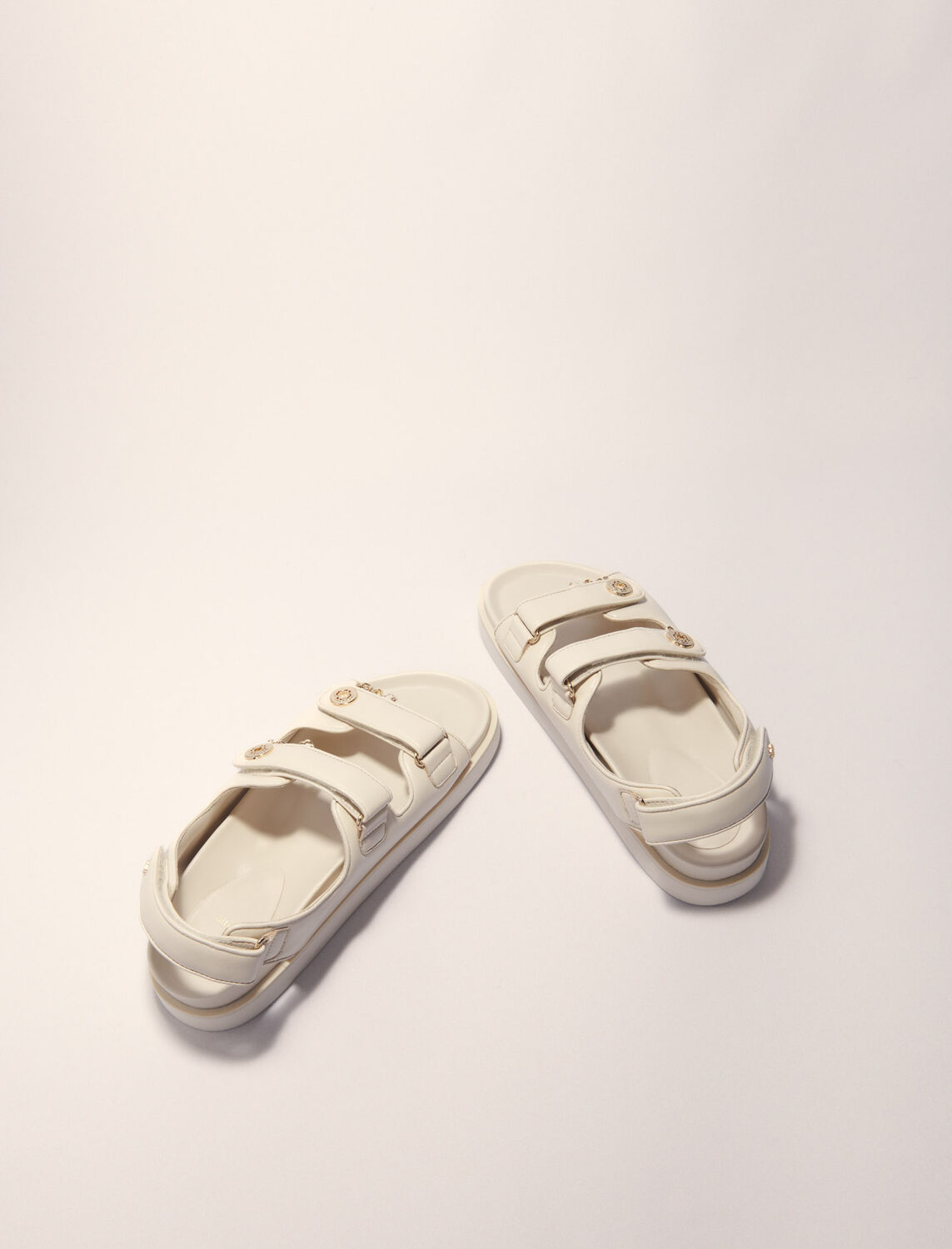 Flat leather sandals - Sling-Back & Sandals - MAJE