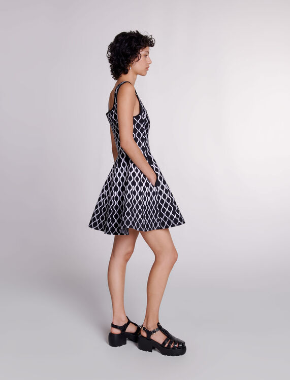 Short patterned knit dress - Dresses - MAJE