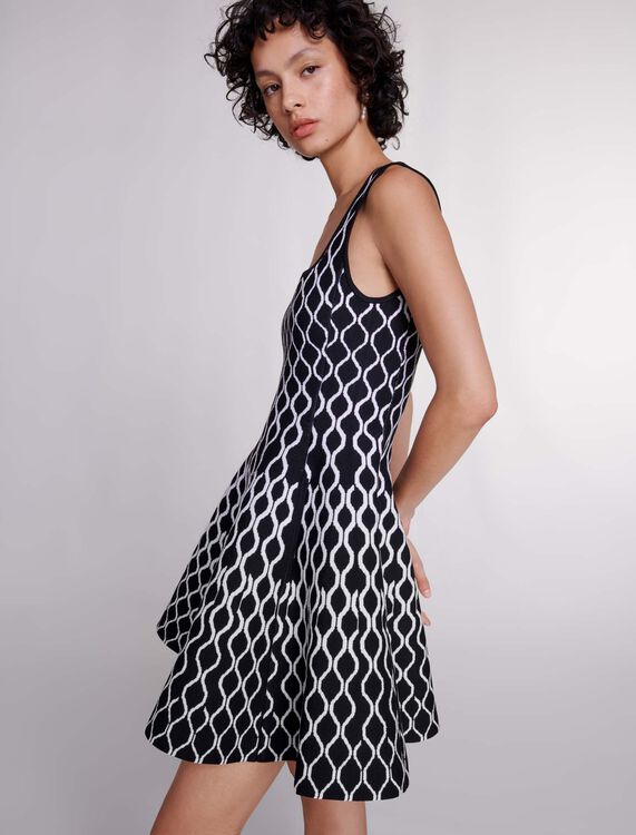 Short patterned knit dress - Dresses - MAJE