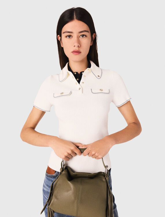 Short-sleeve polo shirt - Sweaters & Cardigans - MAJE