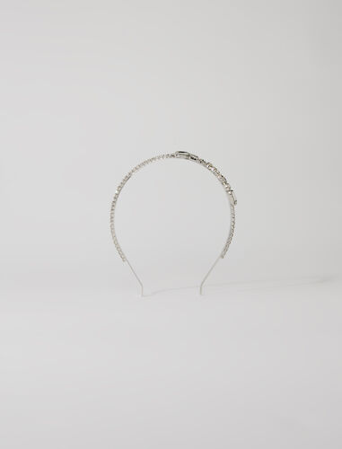 Rhinestone headband : Jewelry color Silver