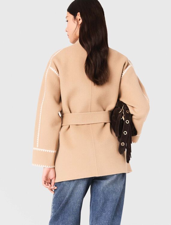 Short double-faced coat - Coats - MAJE