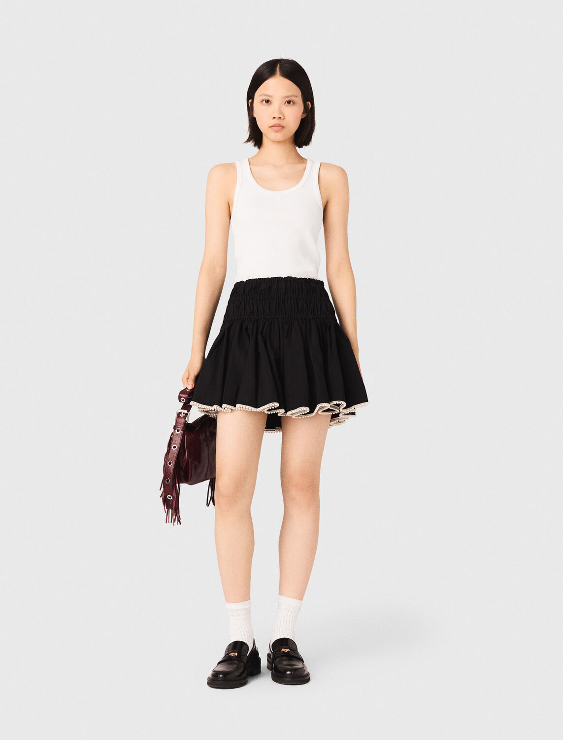 Rib knit tank top - T-Shirts - MAJE