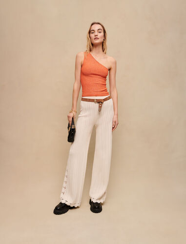 Shiny asymmetric top : Tops color Orange
