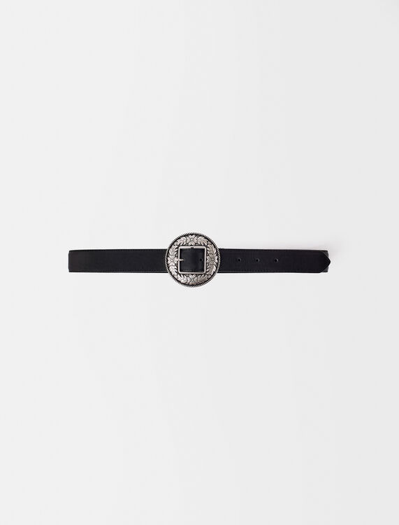 Leather belt with buckle - Other Accessories - MAJE