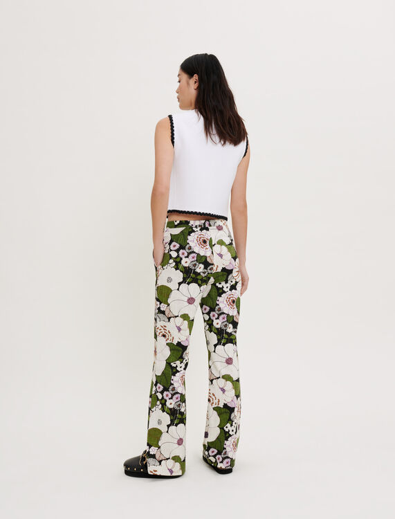 70s Floral print trousers - Trousers & Jeans - MAJE