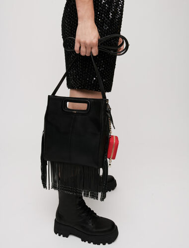 M bag with fringing decorated with studs : M Bag color Black