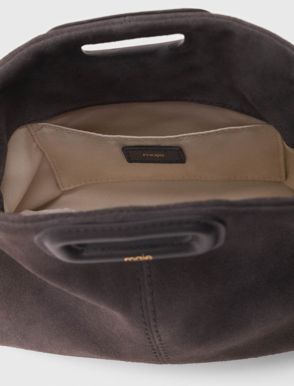 Miss M mini suede bag : M Bag color Grey