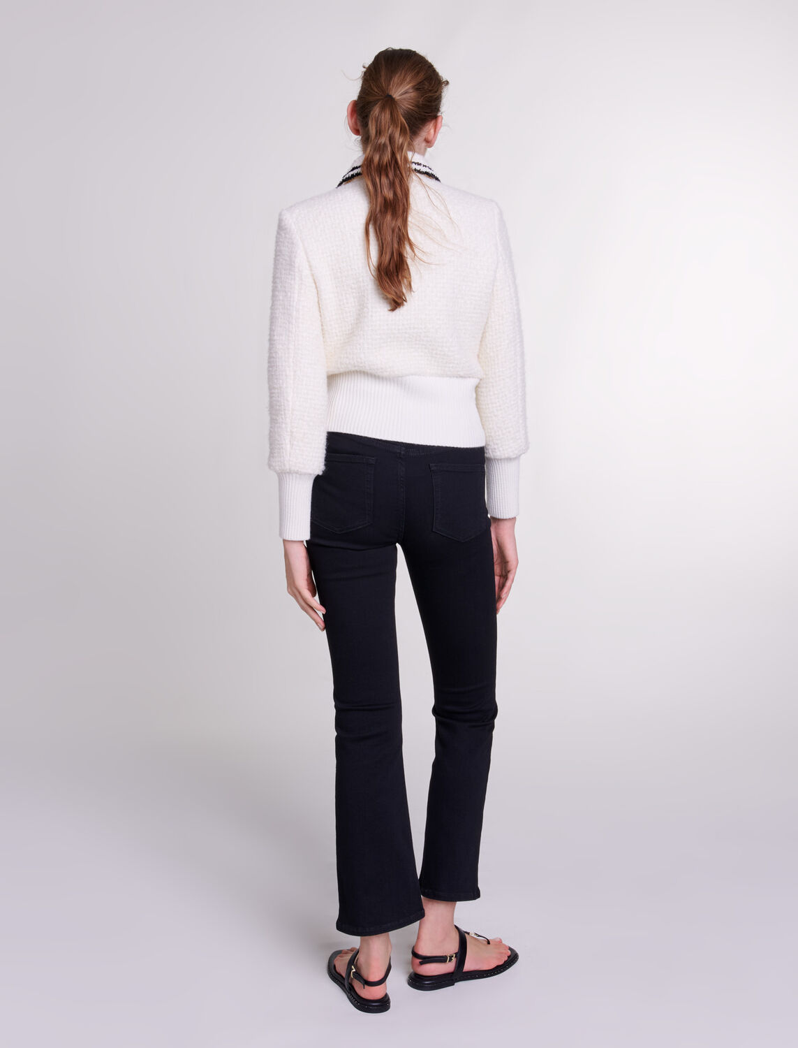 Contrasting tweed-style jacket - 30% Off - MAJE