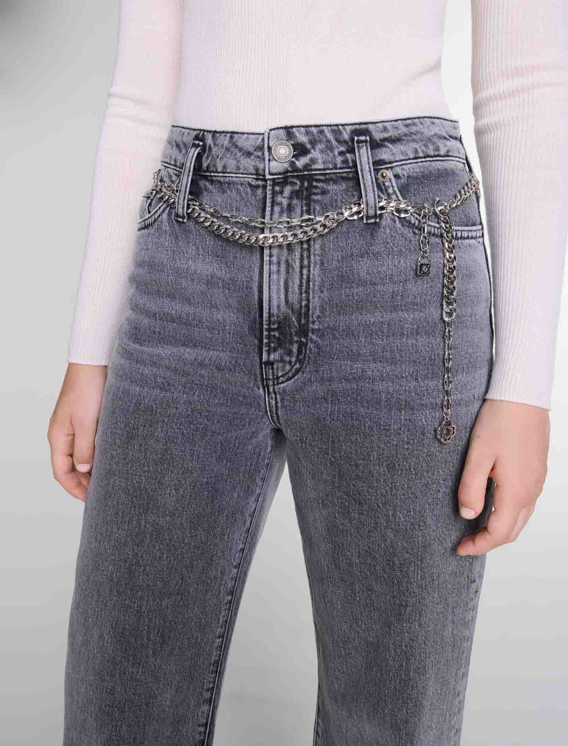 maje : Trousers & Jeans 顏色 灰色/GREY