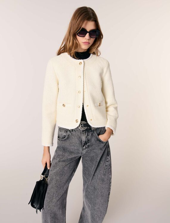 Short tweed jacket - Blazers & Jackets - MAJE