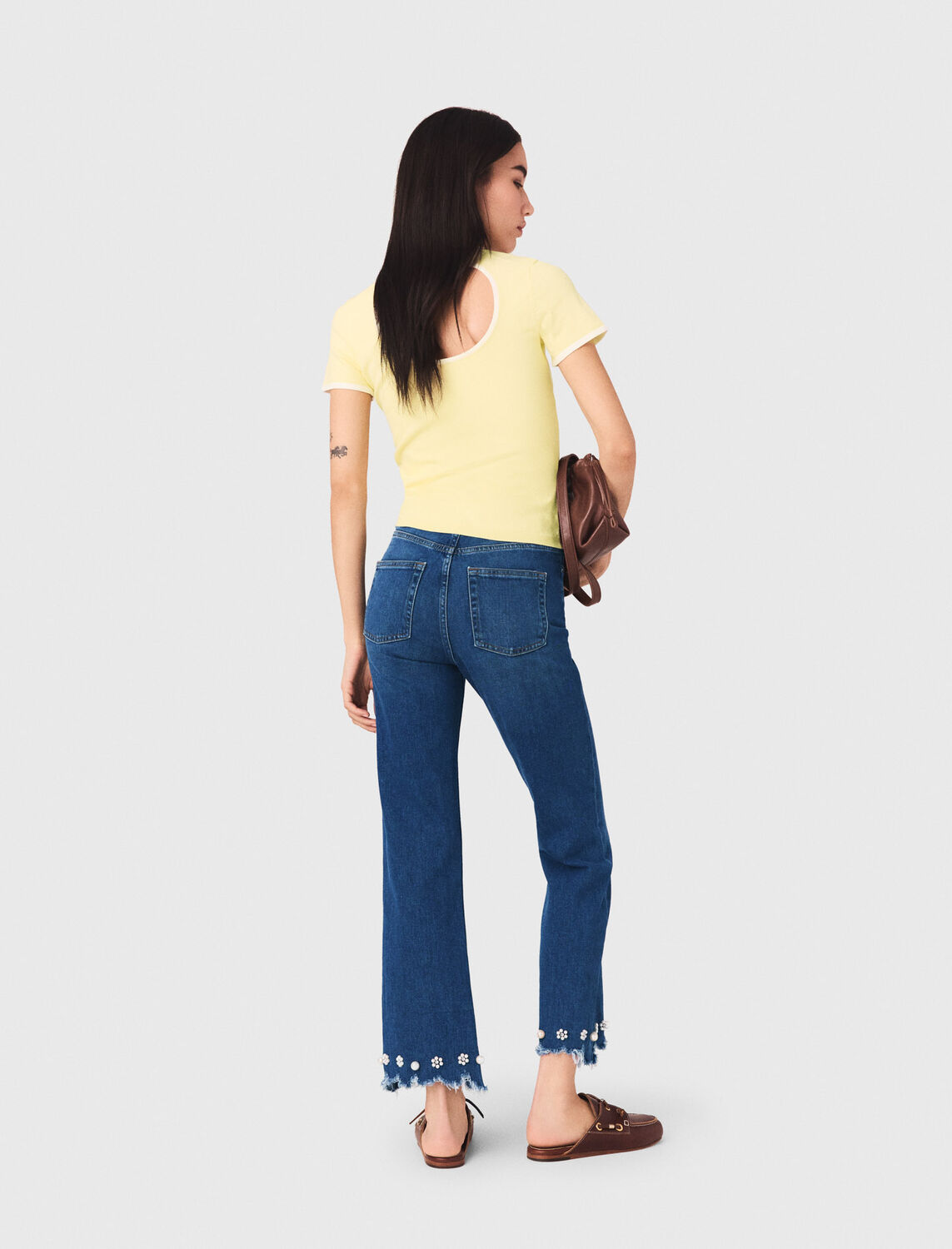 Beaded bootcut jeans - Trousers & Jeans - MAJE