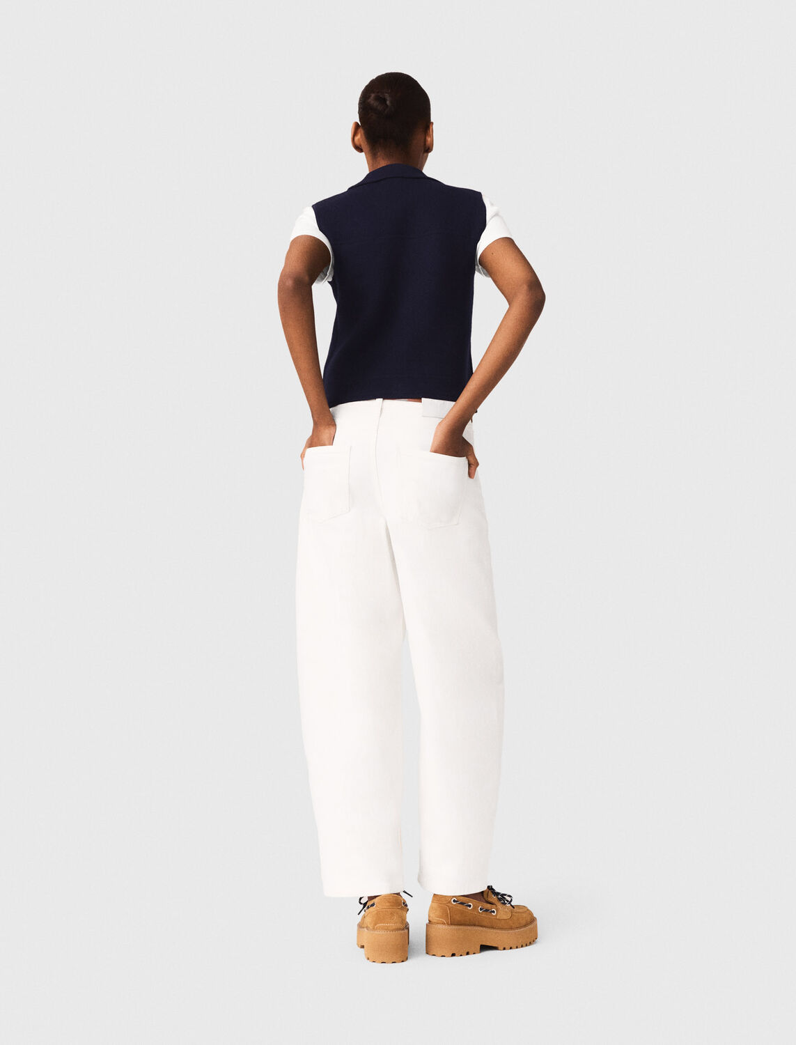 Polo knit cardigan - Tops - MAJE