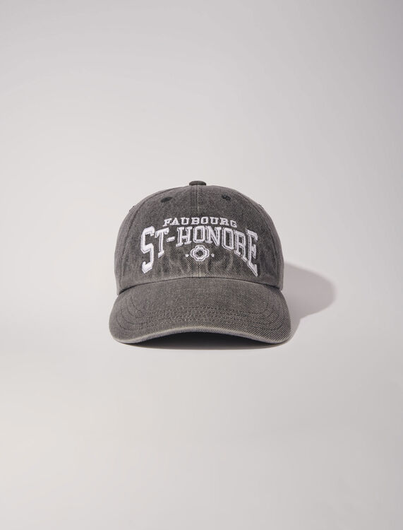 Saint Honoré denim cap : Fall-Winter Collection color Grey