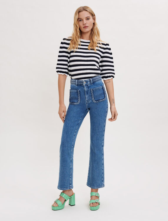 Jeans with braided detailing - Trousers & Jeans - MAJE
