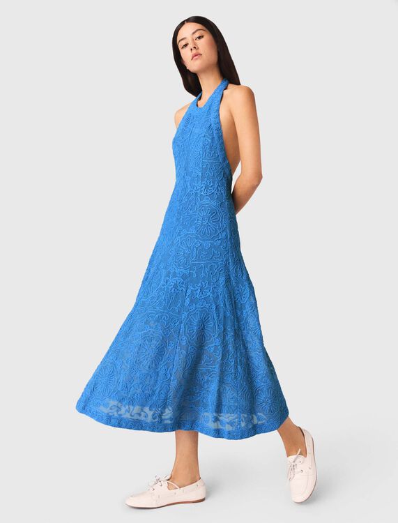 Backless guipure maxi dress - Dresses - MAJE
