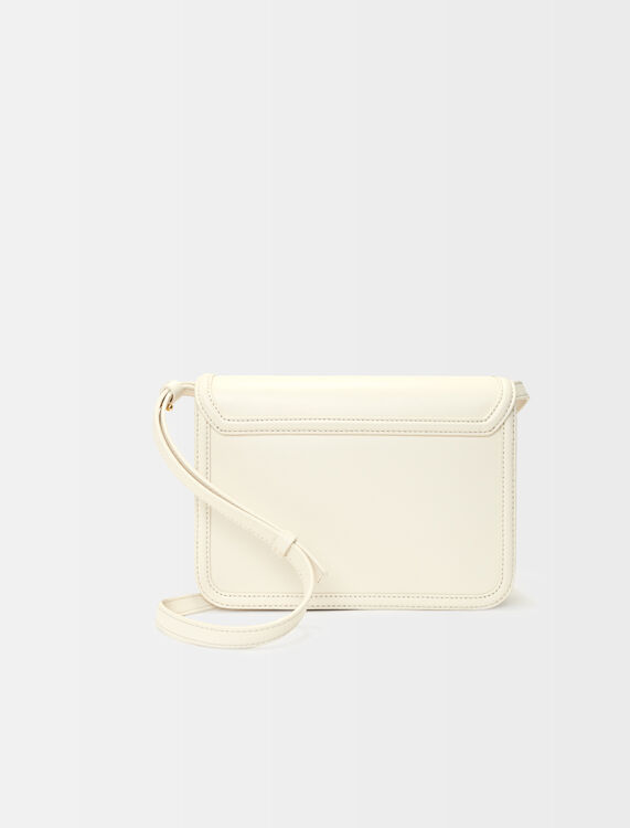 Leather bag with clover clasp -  - MAJE