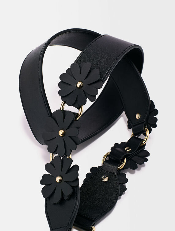 Leather strap with floral detailing - Other Accessories - MAJE