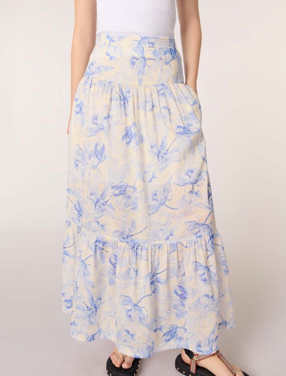 Floral maxi skirt - Skirts & Shorts - MAJE