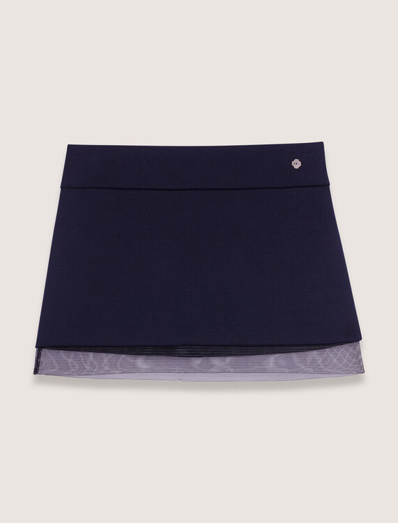 Wool blend and tulle skirt - Skirts & Shorts - MAJE