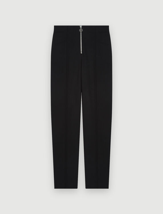 Recycled polyester straight cut trousers - Trousers & Jeans - MAJE
