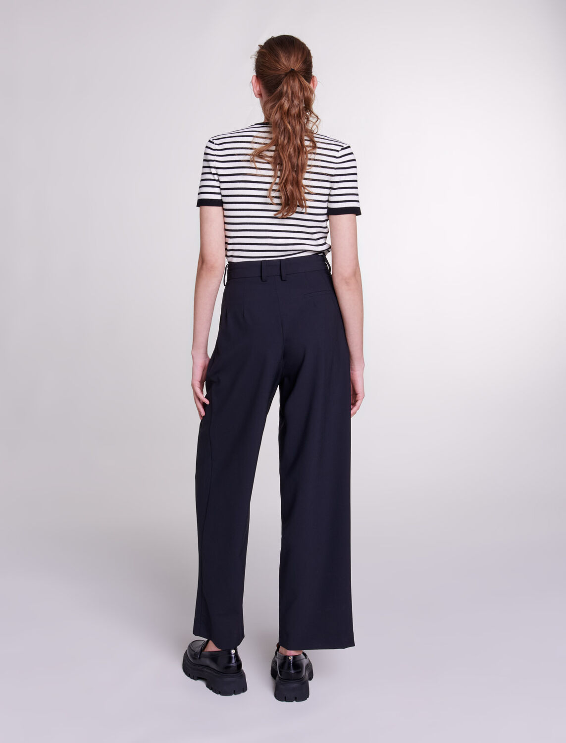Wide-leg trousers with belt - Fall-Winter Collection - MAJE