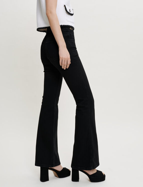 Flared jeans with horsebit - Trousers & Jeans - MAJE