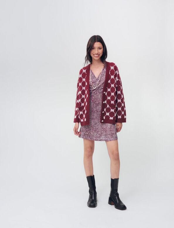 Jacquard knit cardigan : Cardigans & Sweaters color 
